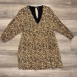 Zara NWOT leopard print dress